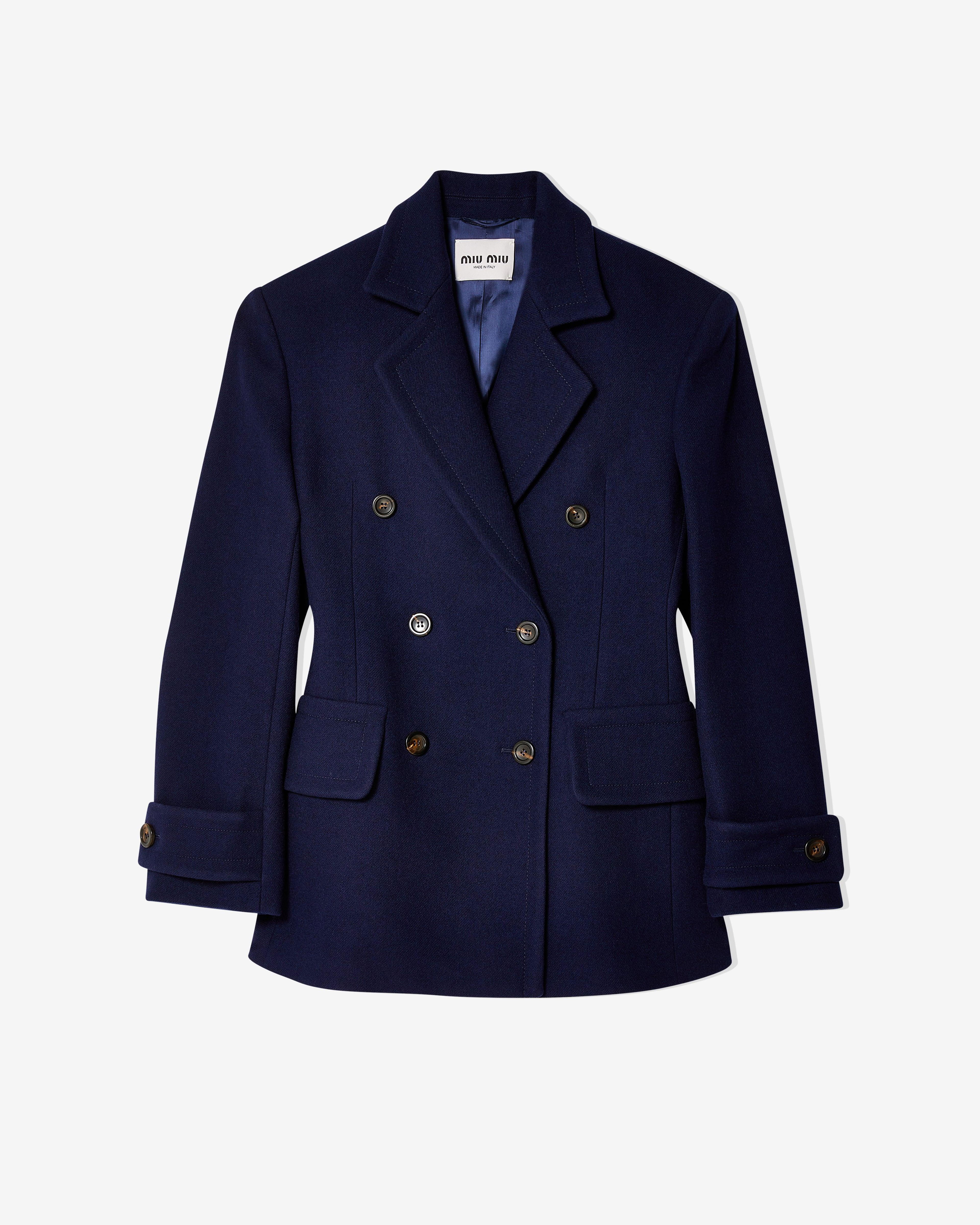 Miu Miu - Men's Double-Breasted Coat - (Baltic Blue) by MIU MIU