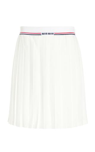Miu Miu Pleated Sable Midi Skirt  - Moda Operandi by MIU MIU