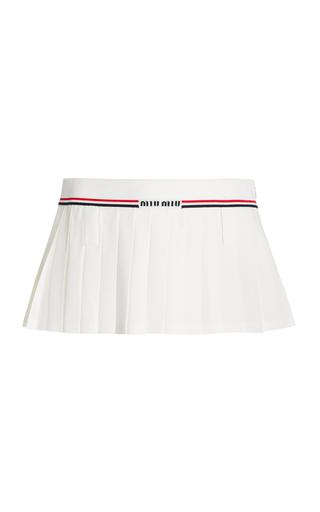 Miu Miu Pleated Sable Mini Skirt - Moda Operandi by MIU MIU