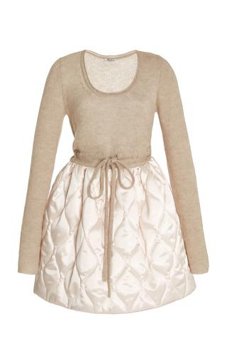 Miu Miu Quilted Nylon and Mohair-Blend Mini Dress - Moda Operandi by MIU MIU