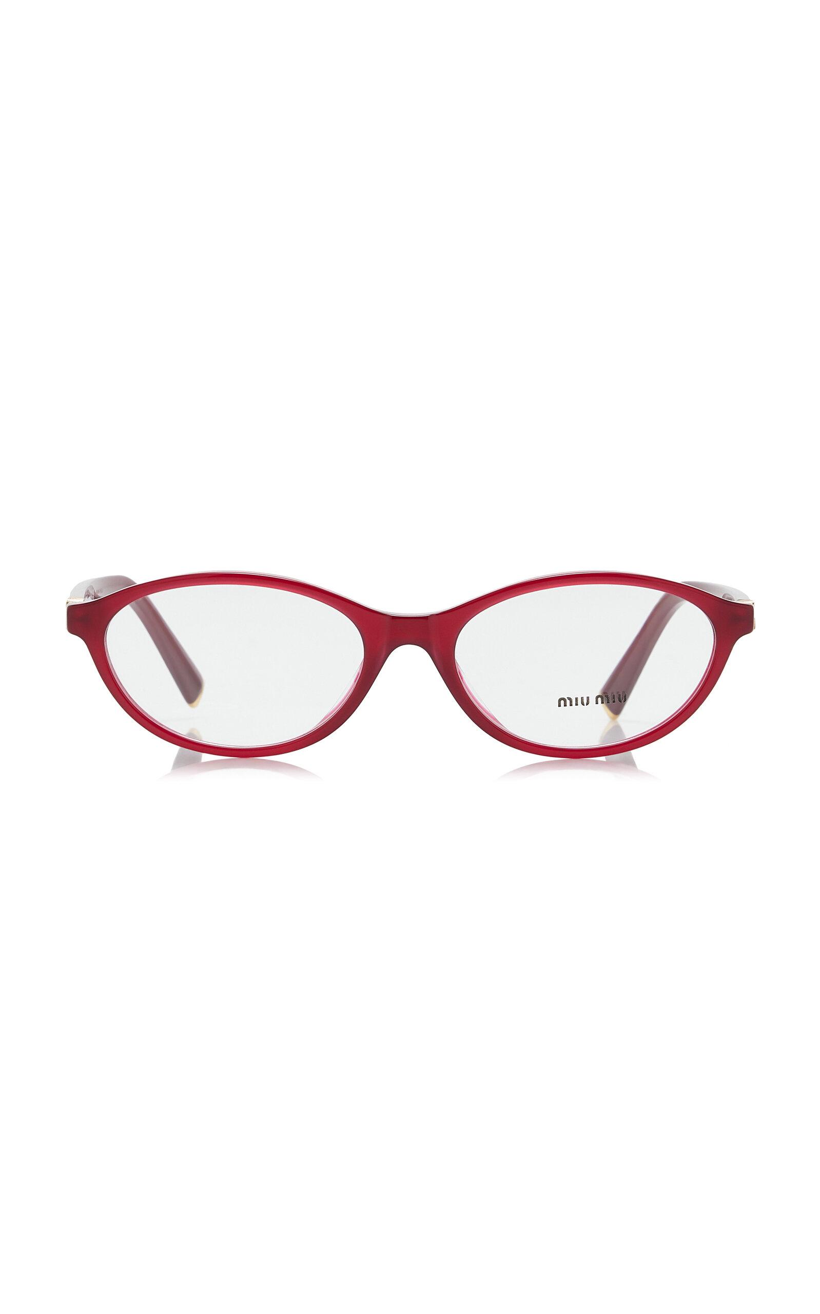 Miu Miu Round-Frame Acetate Glasses - Moda Operandi by MIU MIU