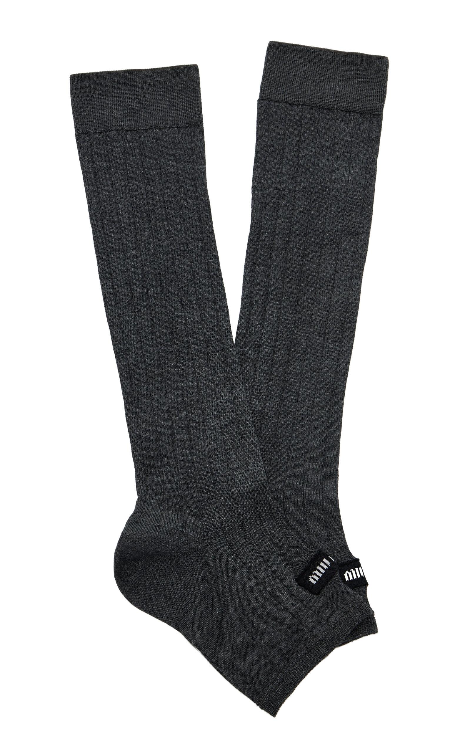Miu Miu Silk-Blend Leg Warmer Socks - Moda Operandi by MIU MIU