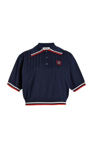 Miu Miu Silk-Cotton Polo Sweater - Moda Operandi by MIU MIU
