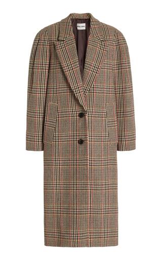 Miu Miu Single-Breasted Tartan Coat - Moda Operandi by MIU MIU