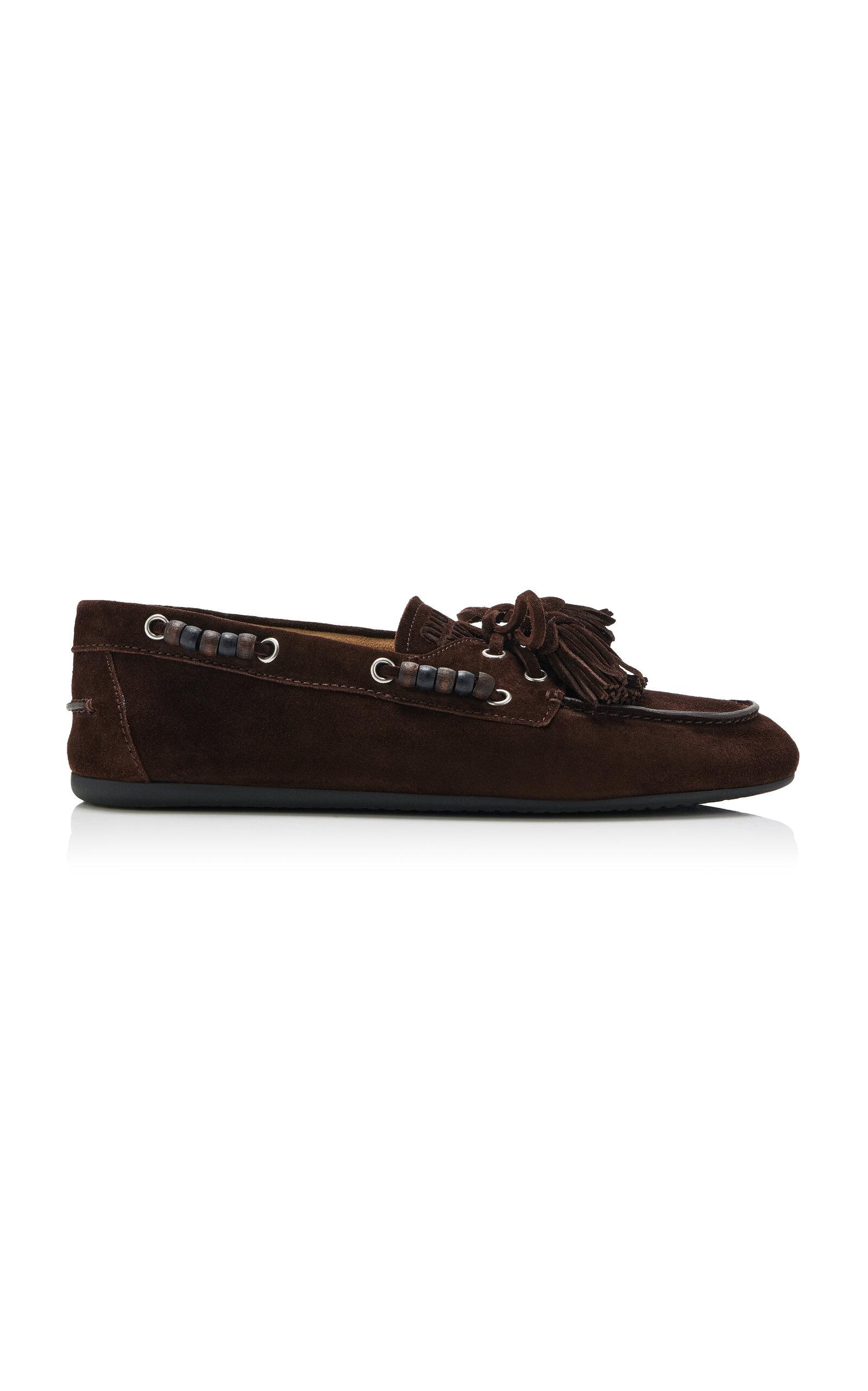 Miu Miu Tasseled Suede Loafers - Moda Operandi by MIU MIU