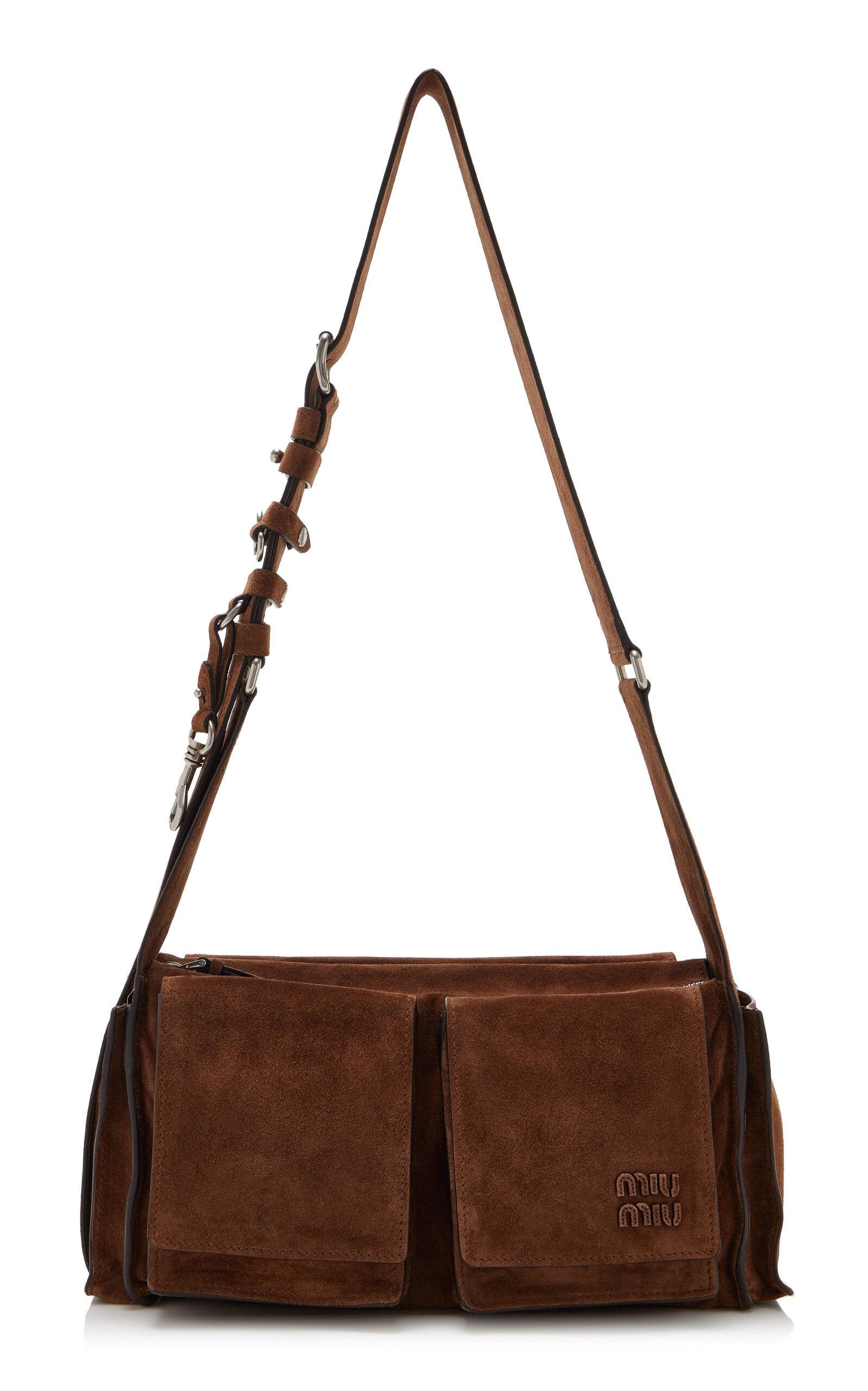 Miu Miu Utilitaire Suede Shoulder Bag - Moda Operandi by MIU MIU