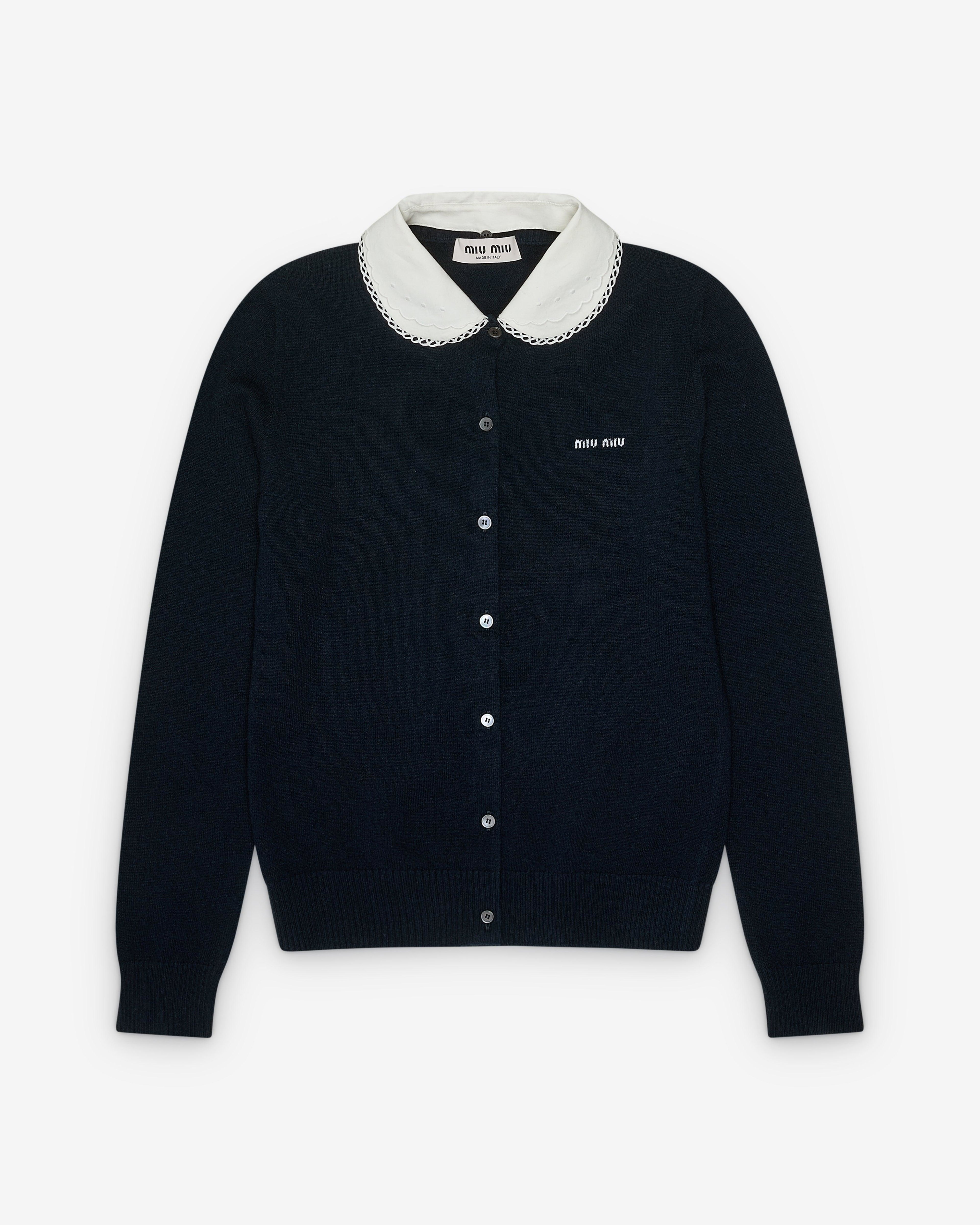 Miu Miu - Women's Cardigan - (Navy) by MIU MIU
