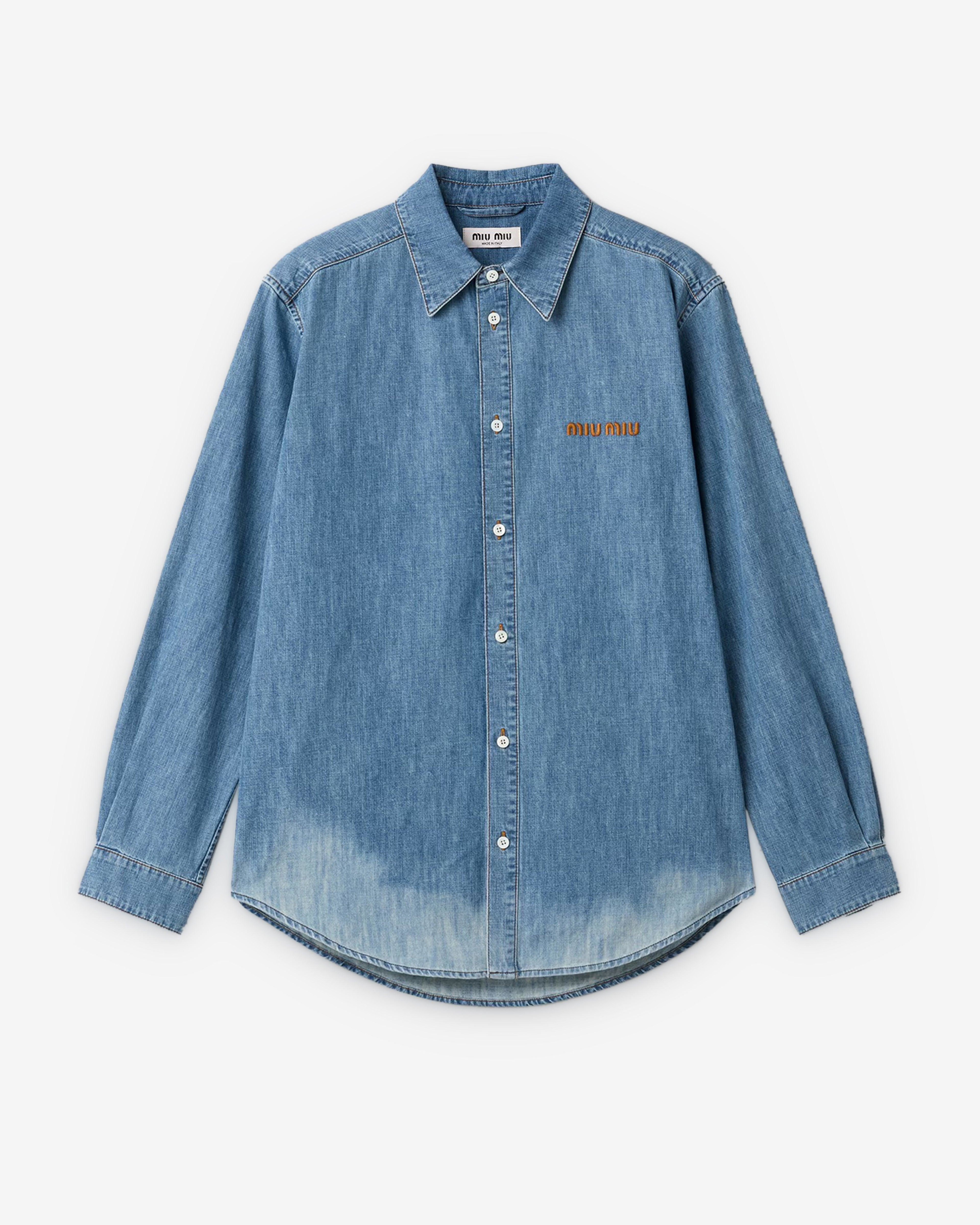 Miu Miu - Women's Chambray Shirt - (Sapphire Blue) by MIU MIU