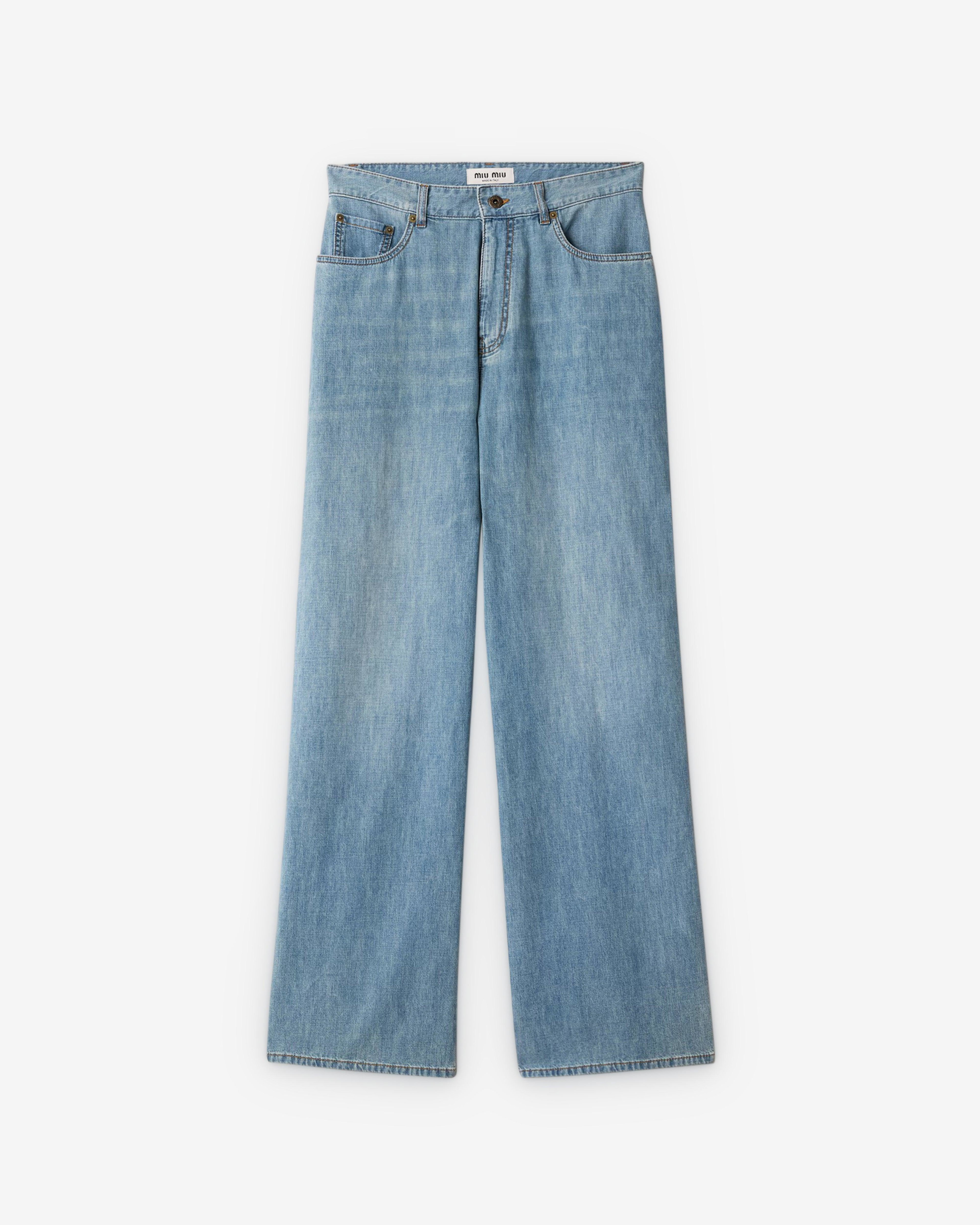 Miu Miu - Women's Denim Jeans - (Light Blue) by MIU MIU