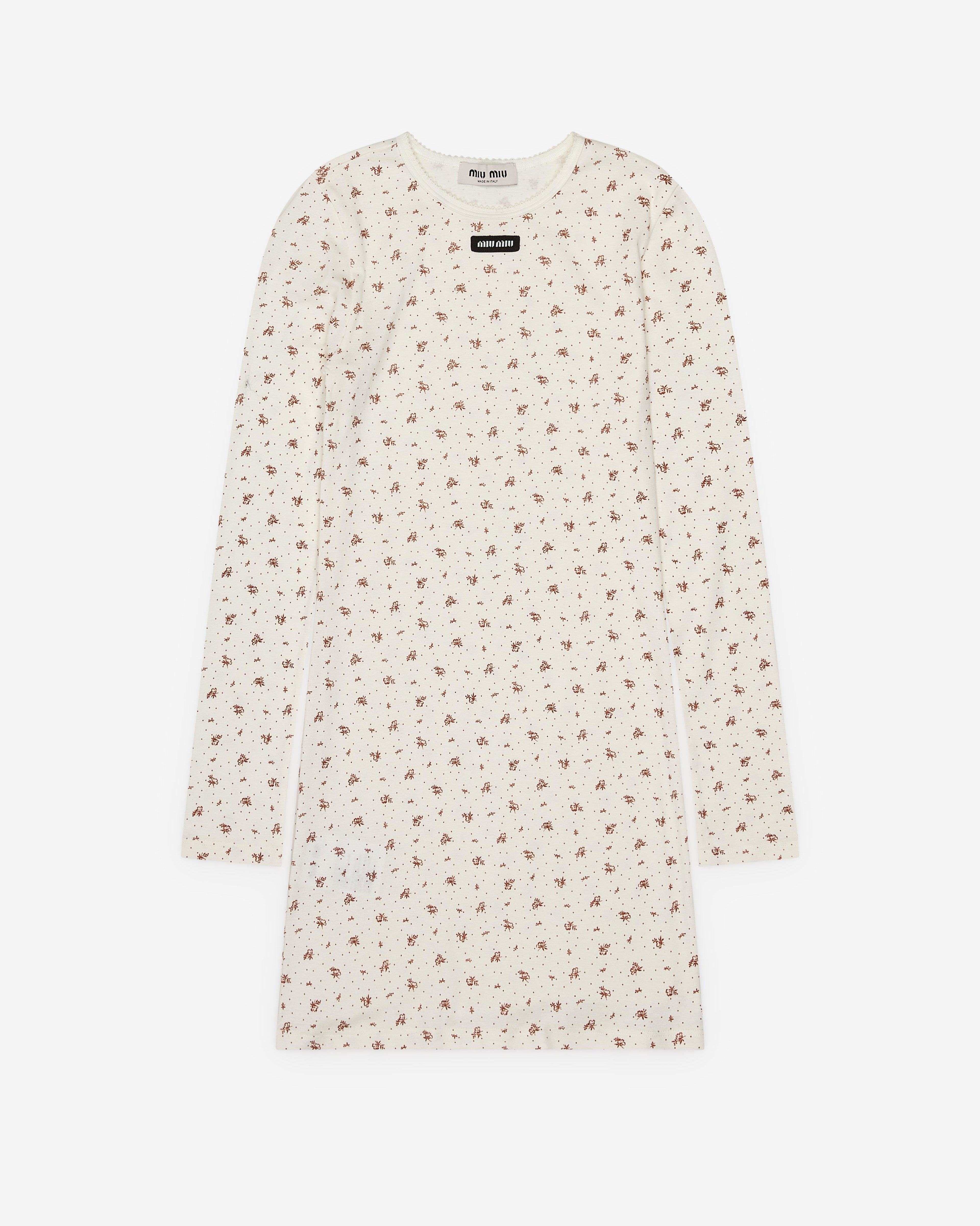 Miu Miu - Women's Floral Dress - (White) by MIU MIU