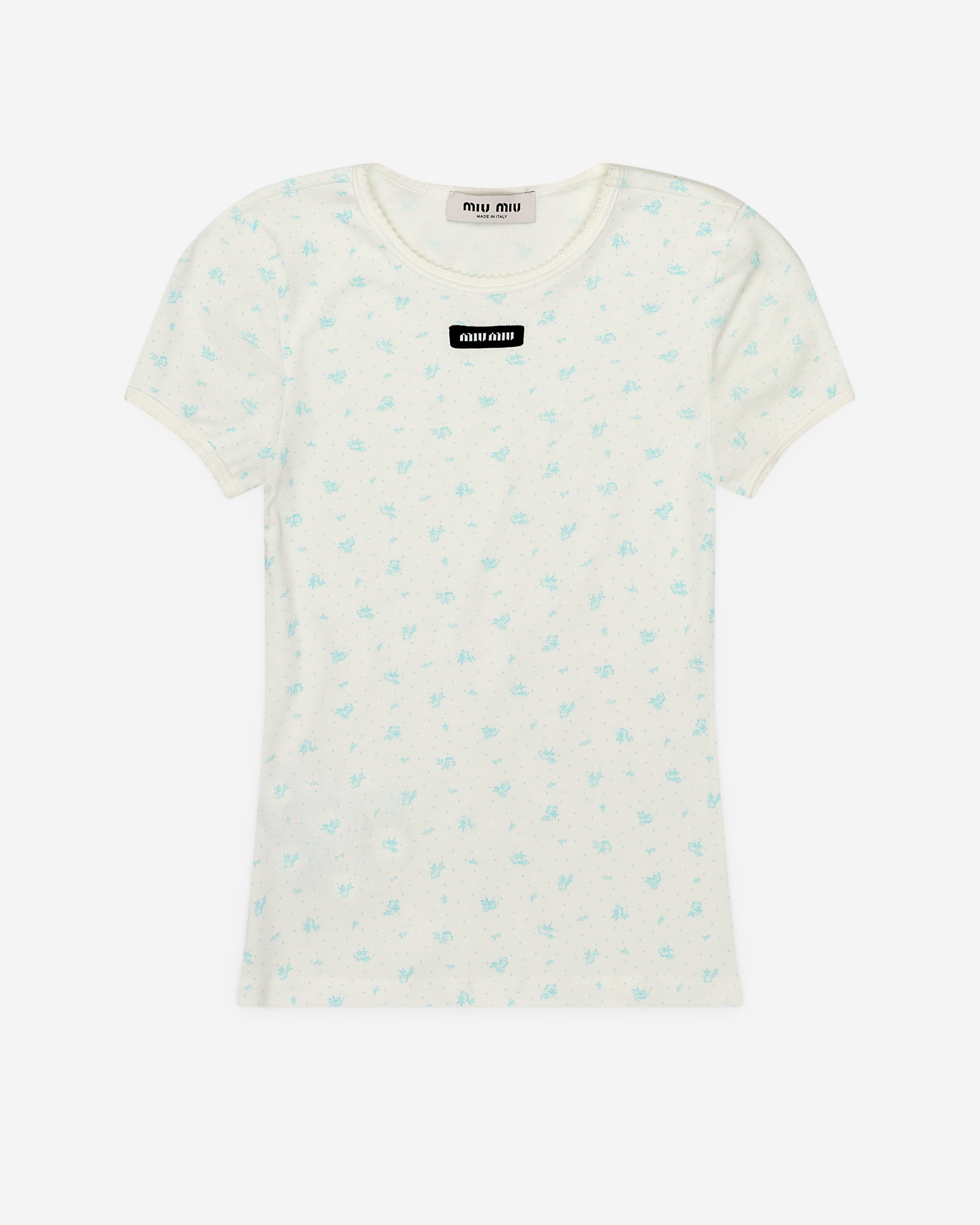 Miu Miu - Women's Floral Pullover - (White) by MIU MIU