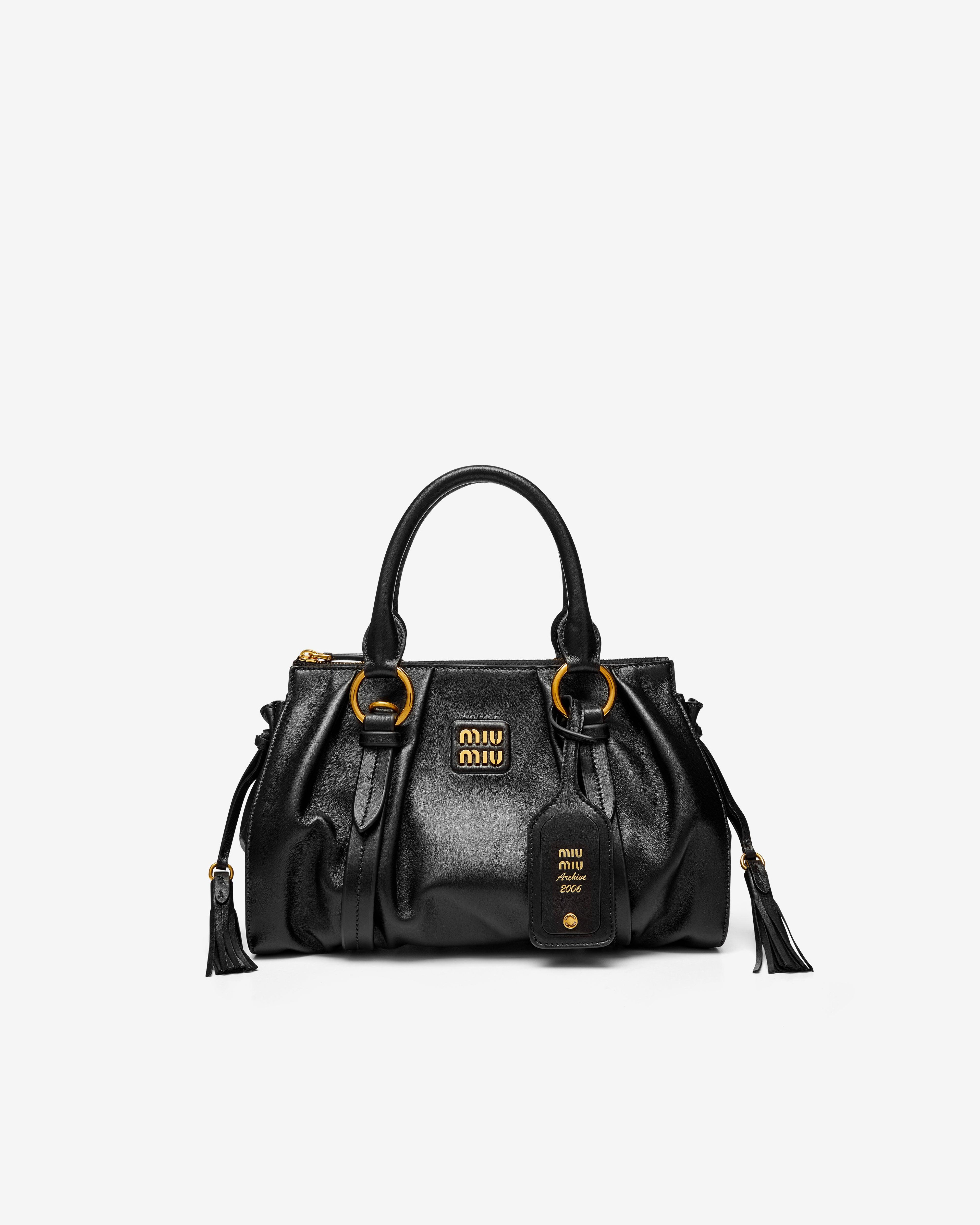 Miu Miu - Women's Joie Nappa Leather Bag - (Black) by MIU MIU