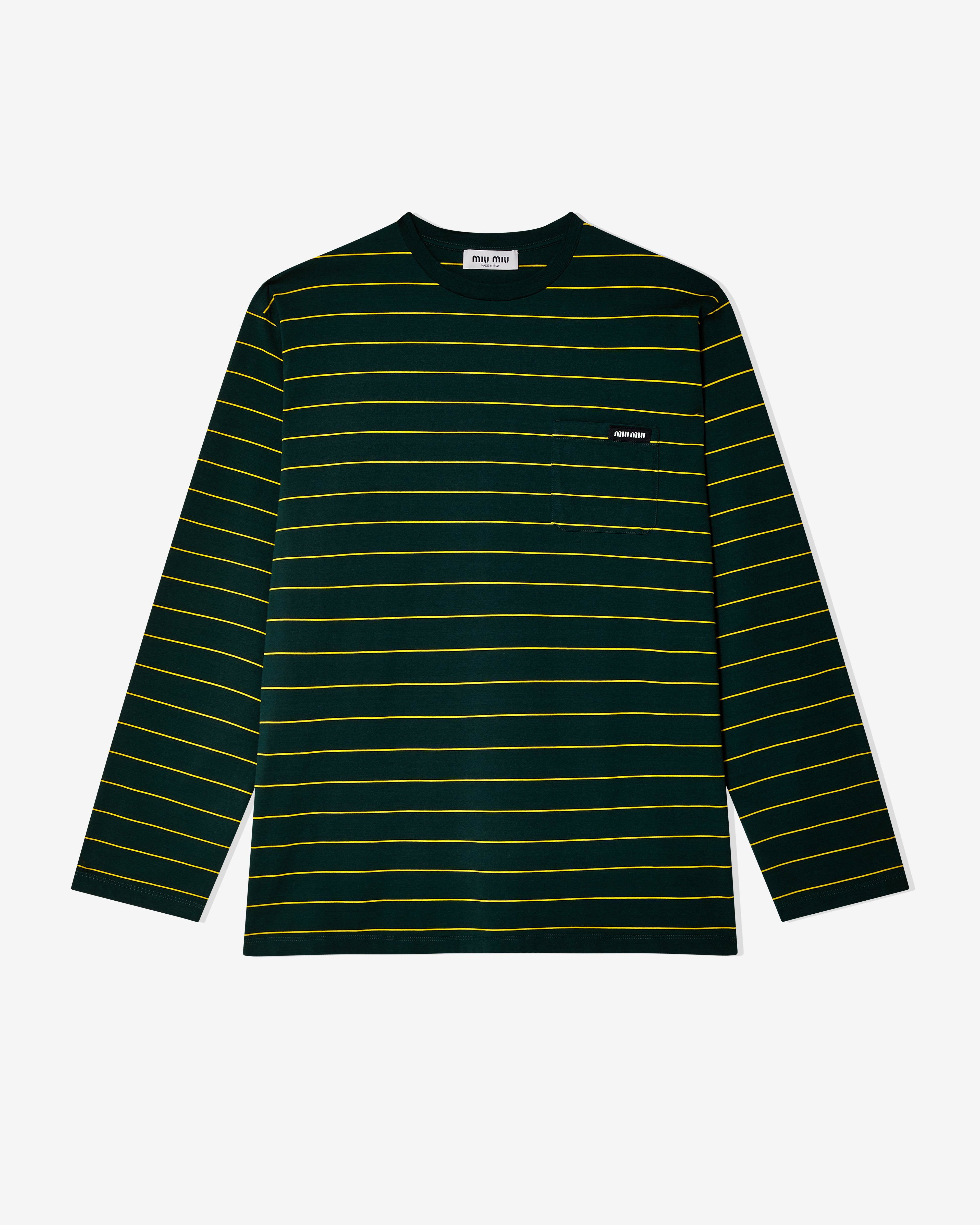 Miu Miu - Women's Long Sleeve T-Shirt - (Green) by MIU MIU