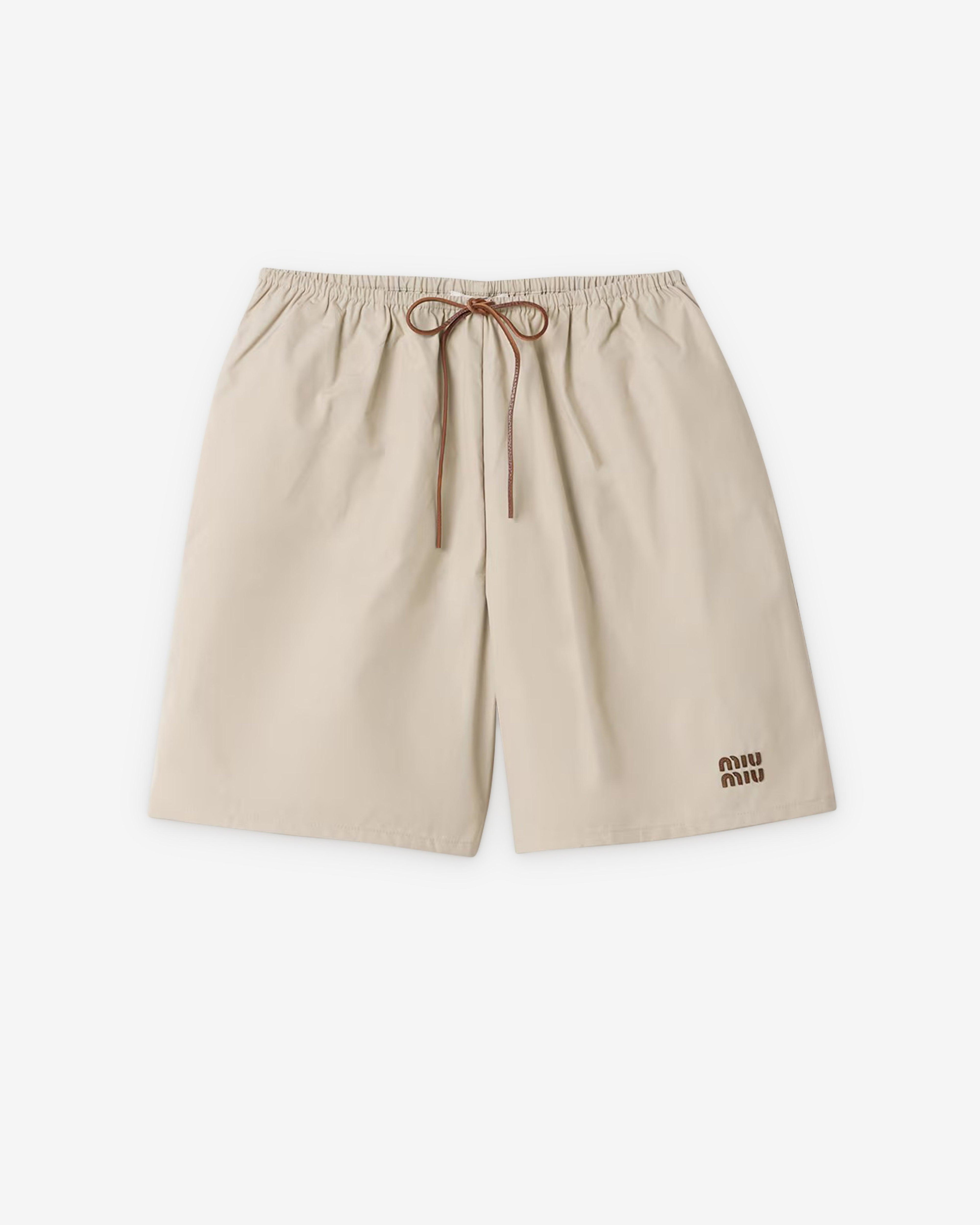 Miu Miu - Women's Panama Cotton Bermudas - (Limestone) by MIU MIU