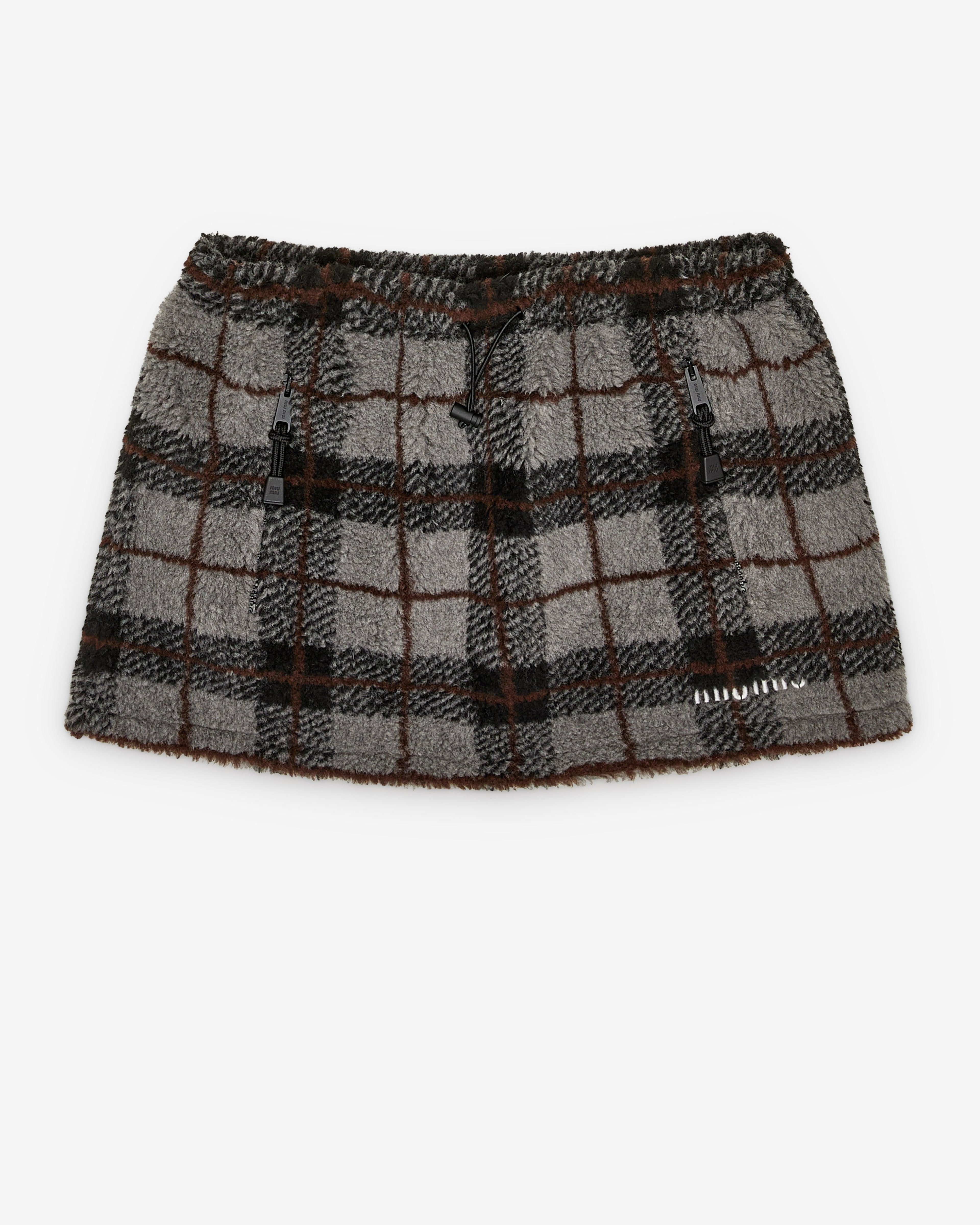Miu Miu - Women's Plaid Skirt - (Grey) by MIU MIU