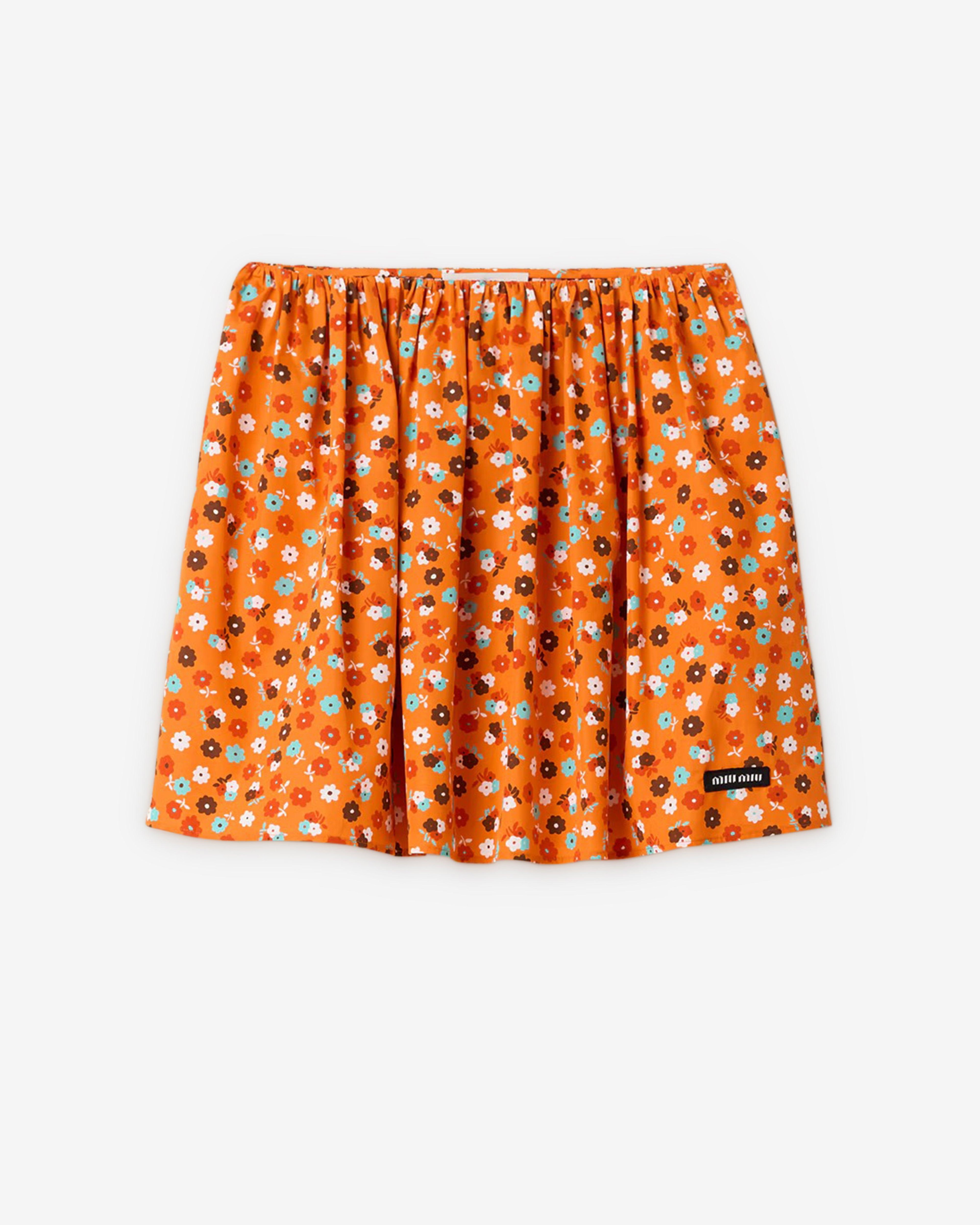Miu Miu - Women's Poplin Skirt - (Orange/Red) by MIU MIU