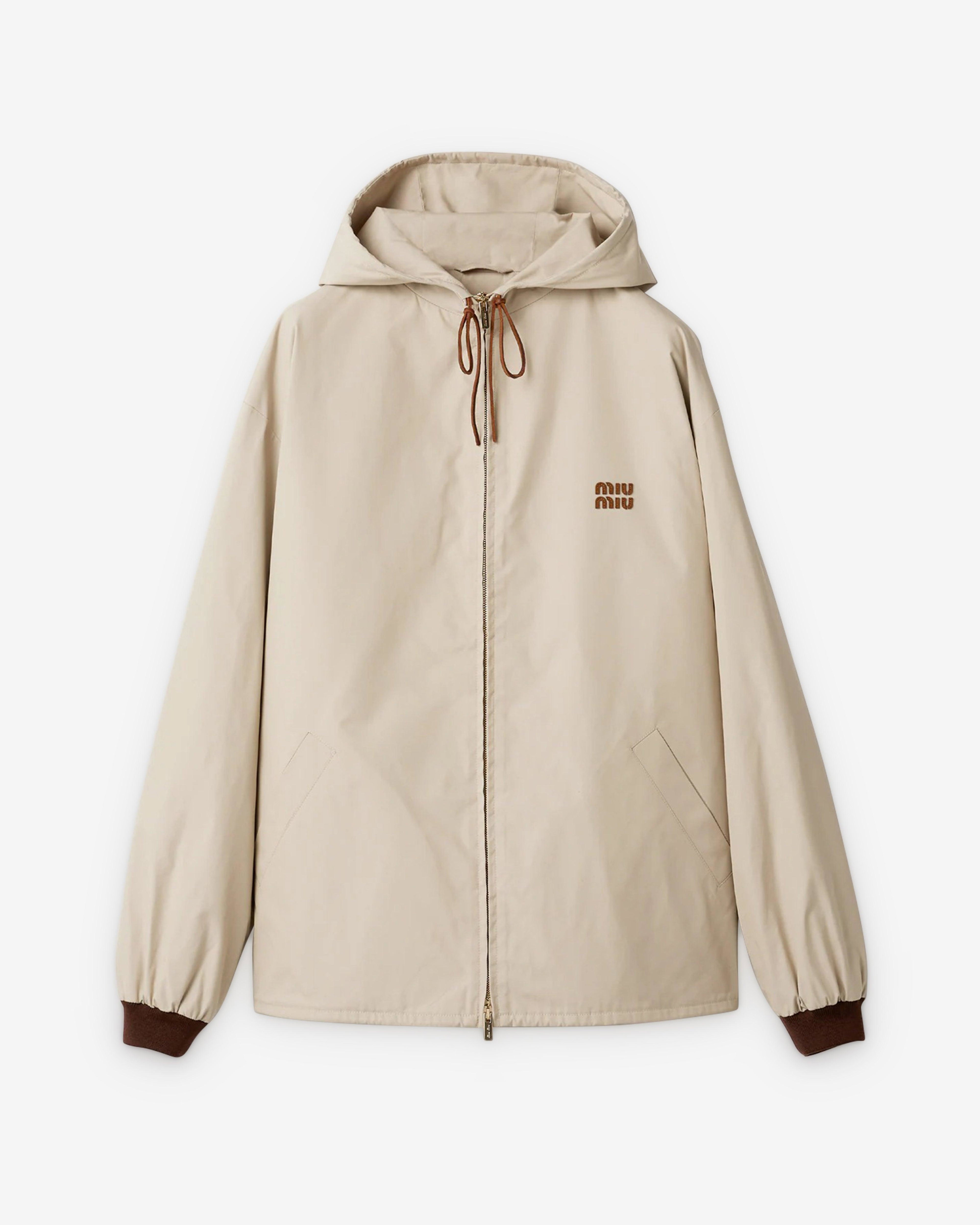 Miu Miu - Women's Single Breasted Panama Caban - (Limestone) by MIU MIU
