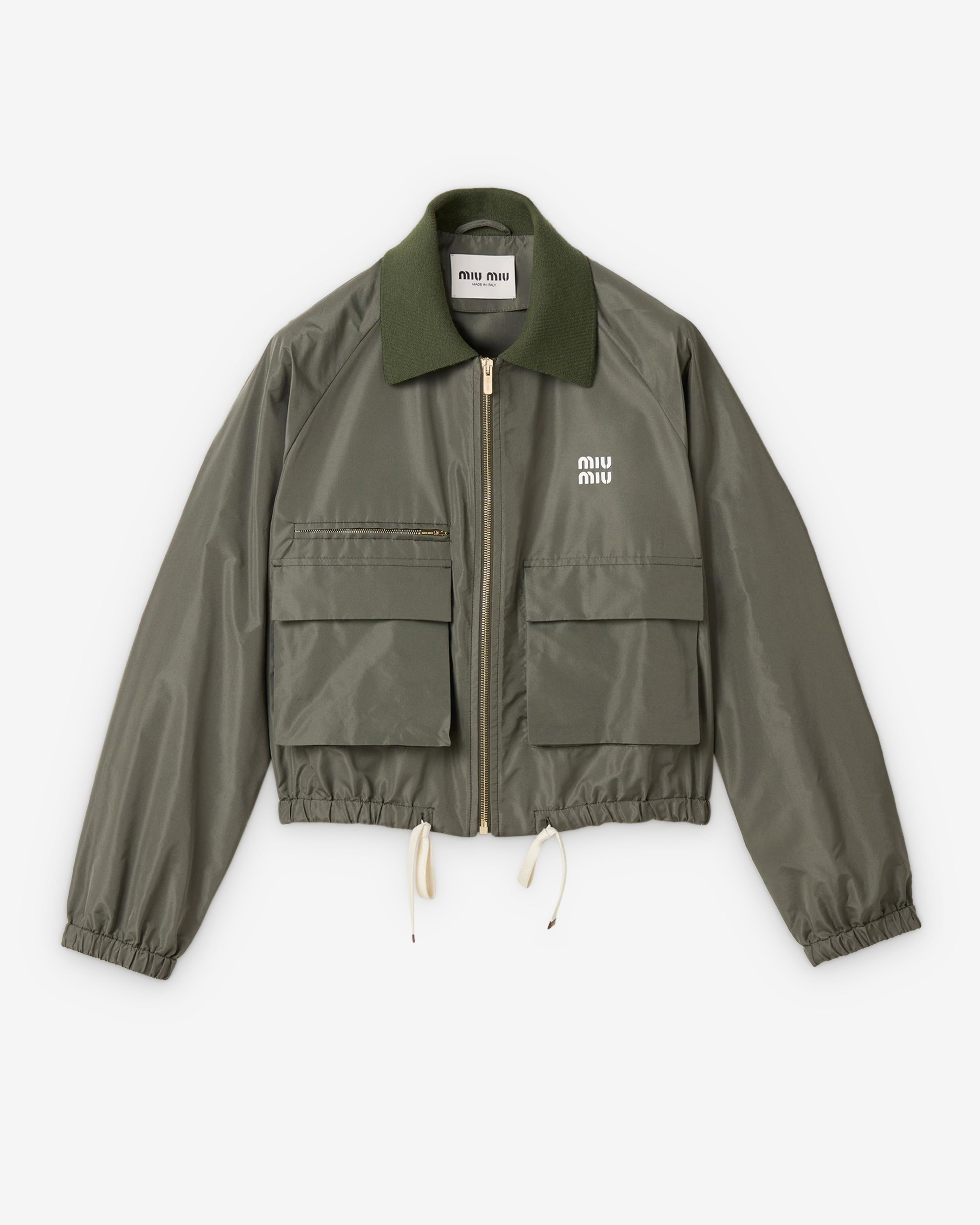 Miu Miu - Women's Technical Fabric Blouson Jacket - (Forest Green) by MIU MIU