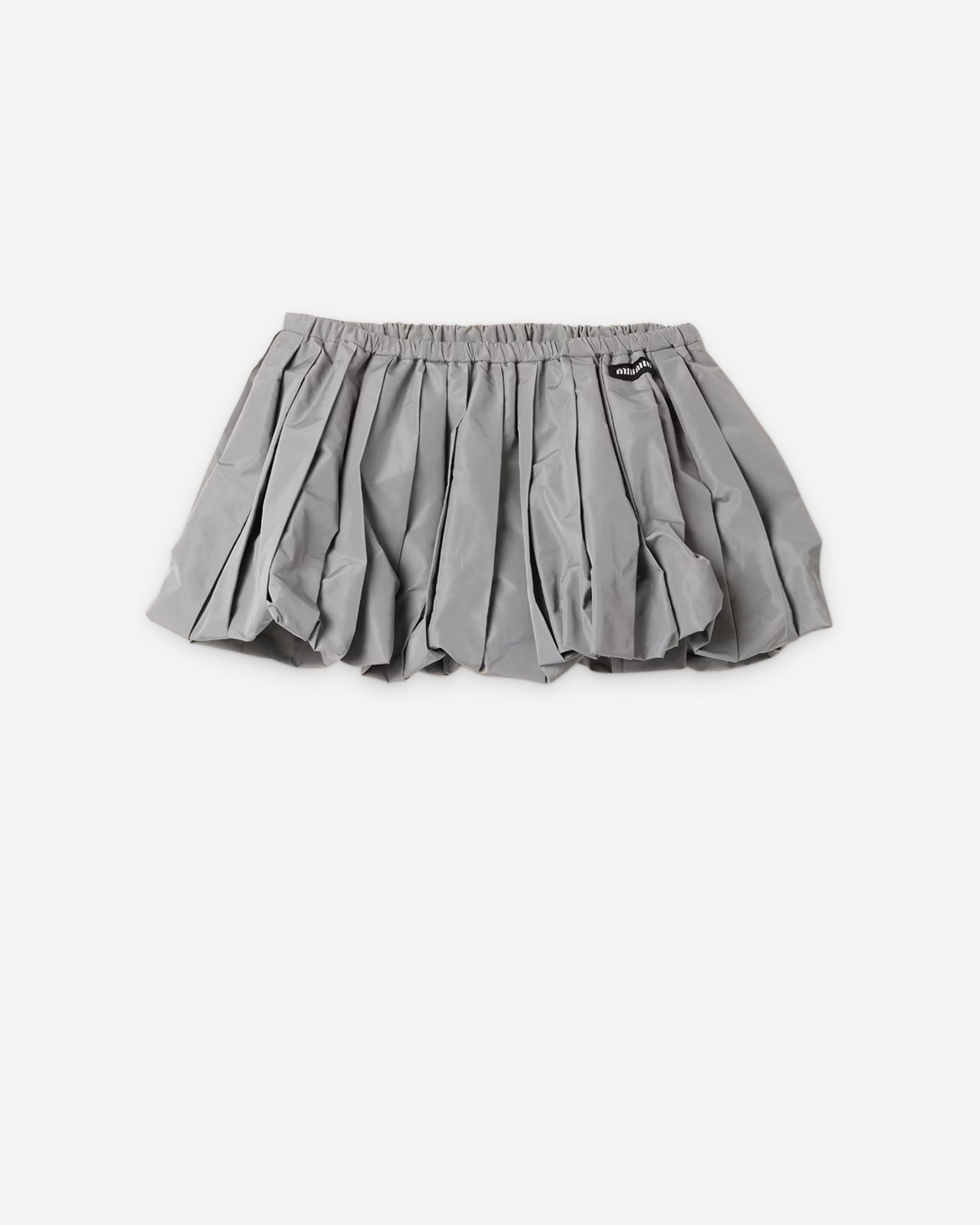 Miu Miu - Women's Technical Fabric Mini Skirt - (Lead Gray) by MIU MIU