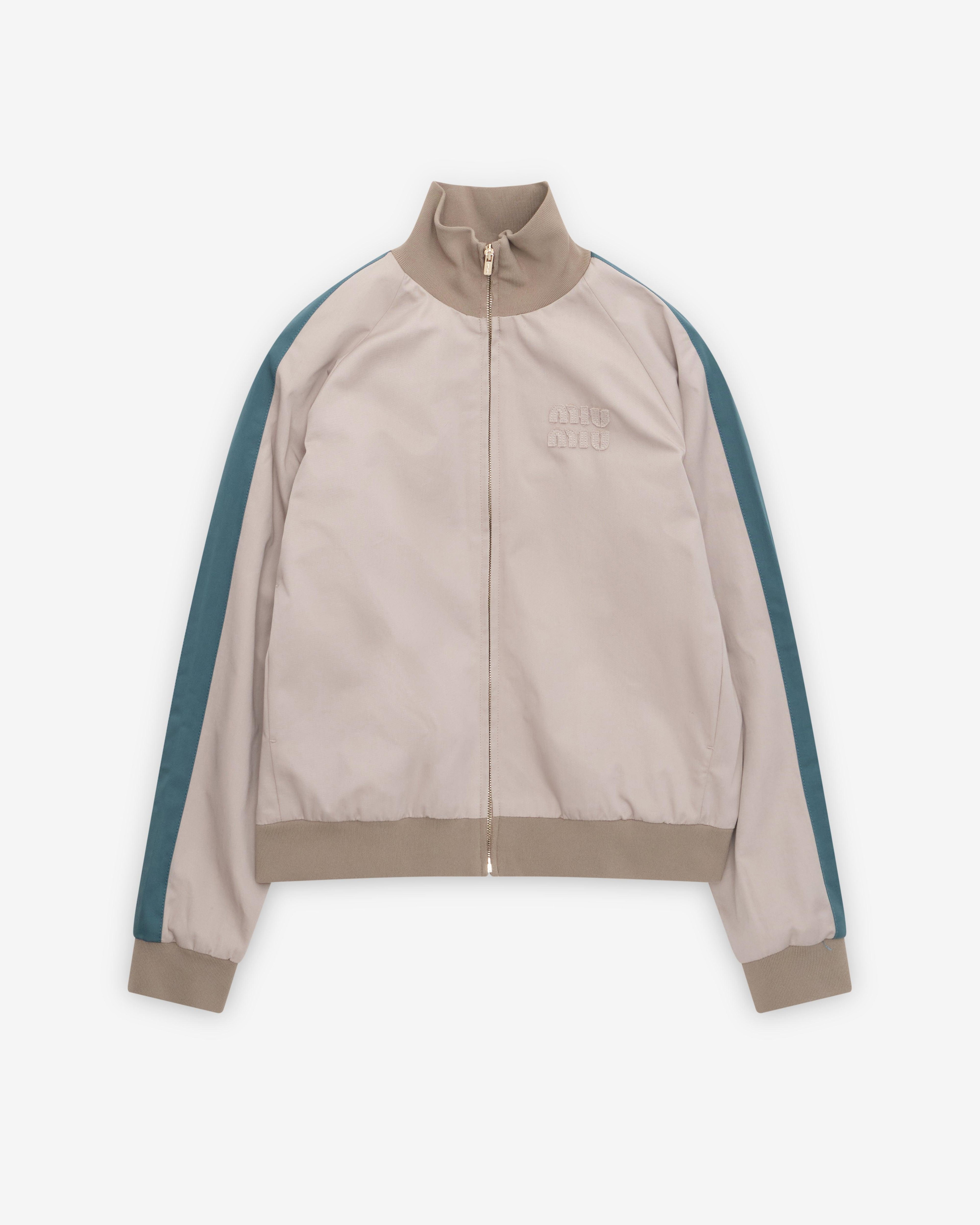 Miu Miu - Women's Washed Twill Blouson Jacket - (Khaki/Green) by MIU MIU