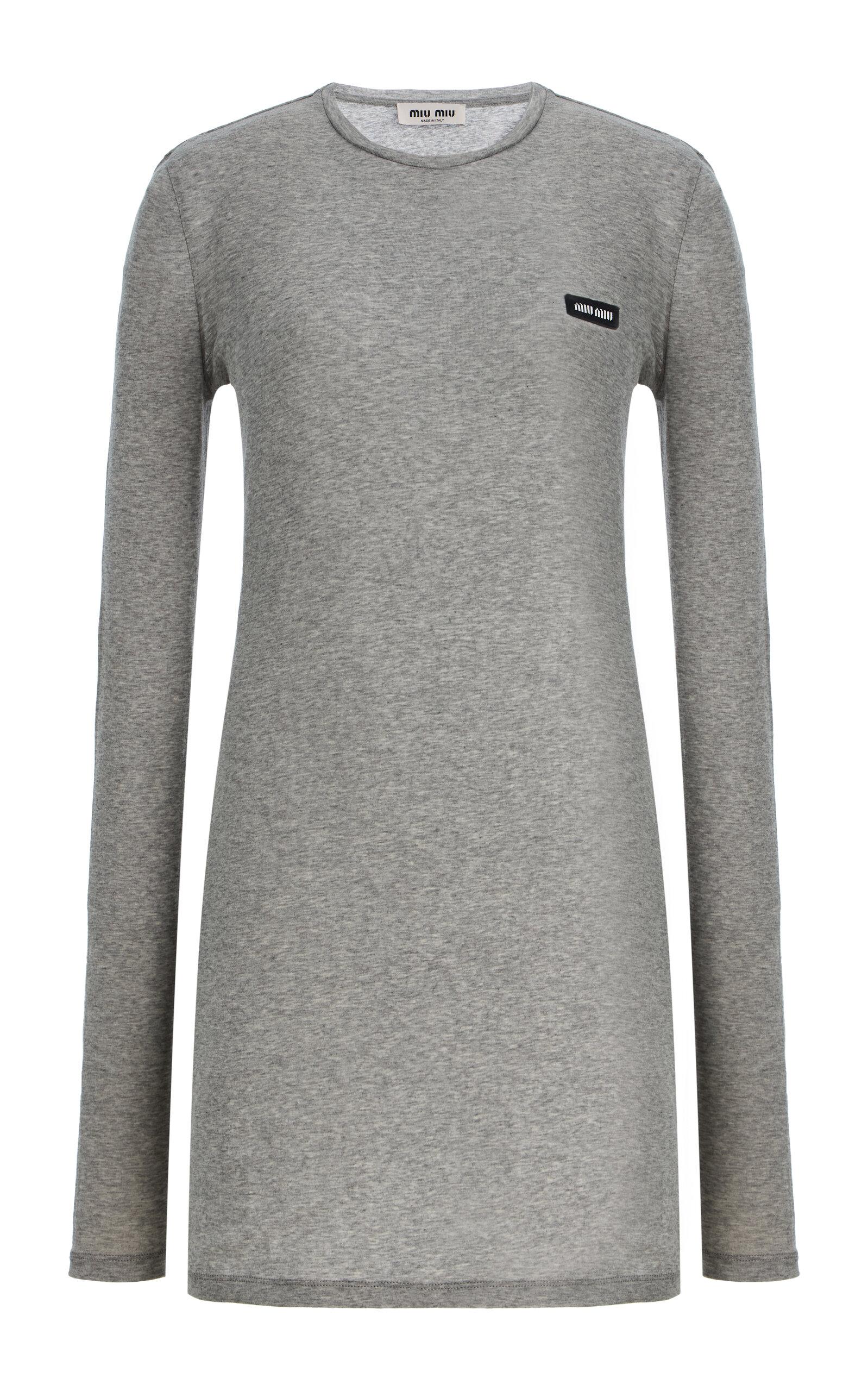 Miuiu Ribbed Cotton T-Shirtini Dress -oda Operandi by MIU MIU