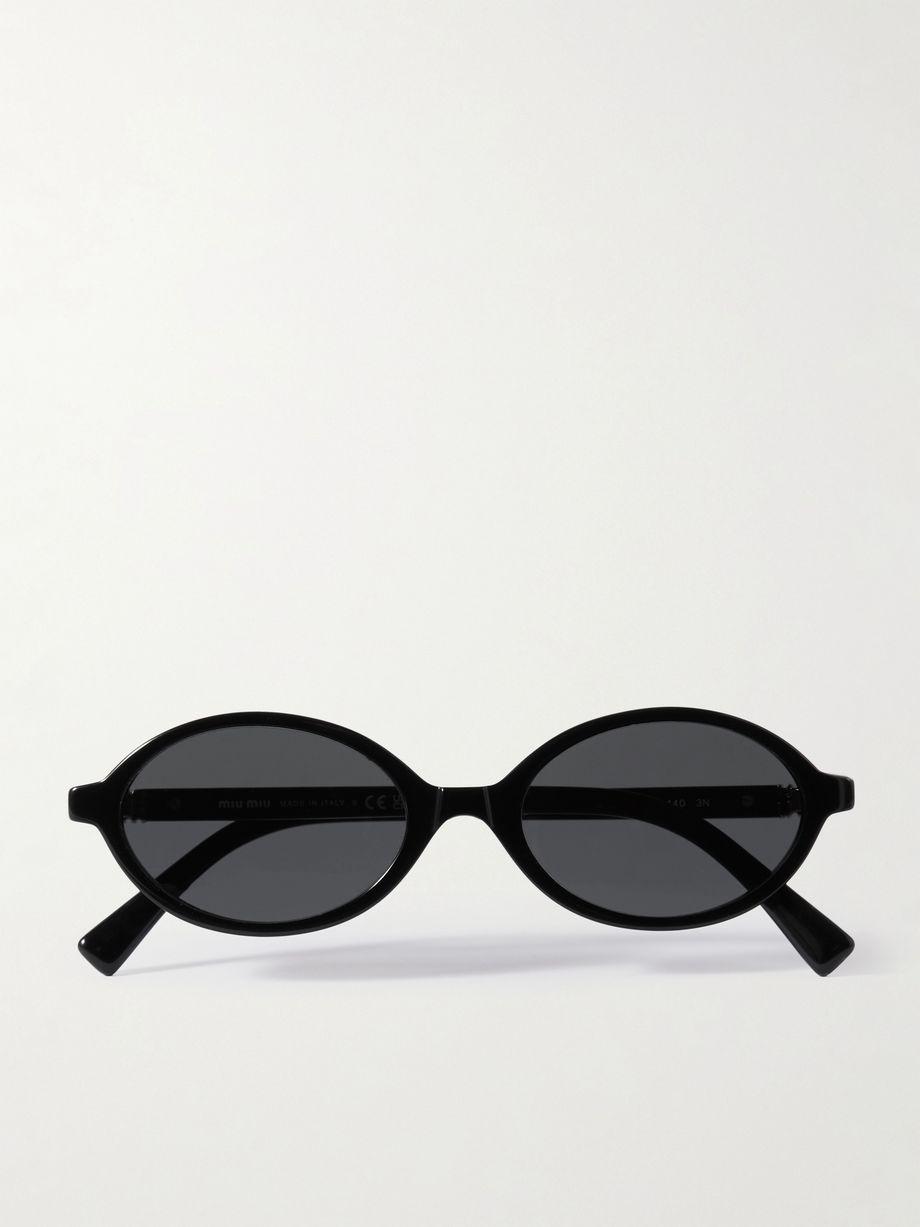 Oval-frame acetate sunglasses by MIU MIU