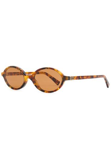 Oval-frame sunglasses by MIU MIU