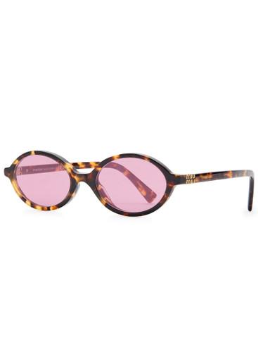Oval-frame sunglasses by MIU MIU