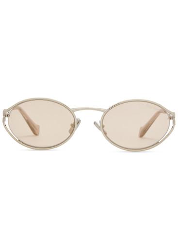 Oval-frame sunglasses by MIU MIU