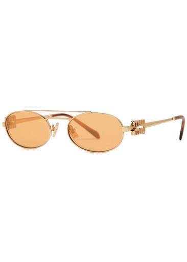 Oval-frame sunglasses by MIU MIU