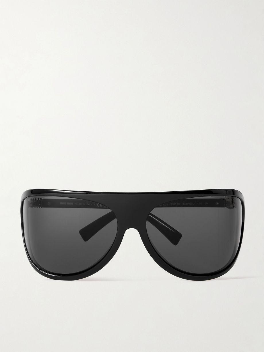 Oversized D-frame acetate sunglasses by MIU MIU