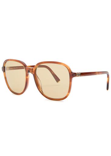 Oversized square-frame sunglasses by MIU MIU