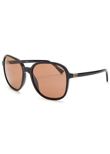 Oversized square-frame sunglasses by MIU MIU