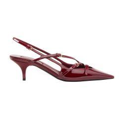 Patent leather multi-strap slingbacks by MIU MIU