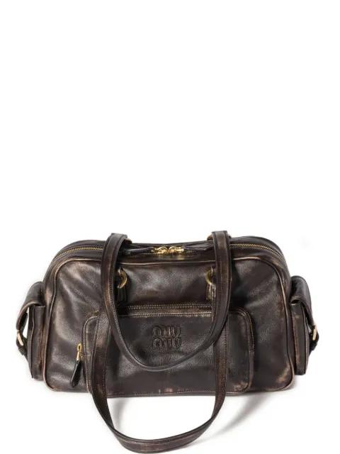 Pocket logo-embossed tote bag by MIU MIU