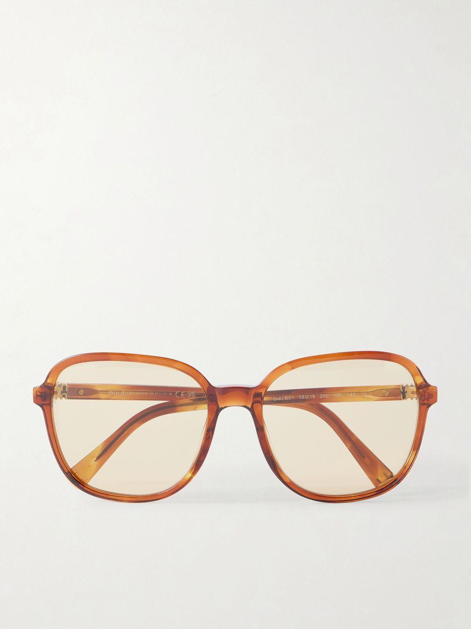 Round-frame acetate sunglasses by MIU MIU