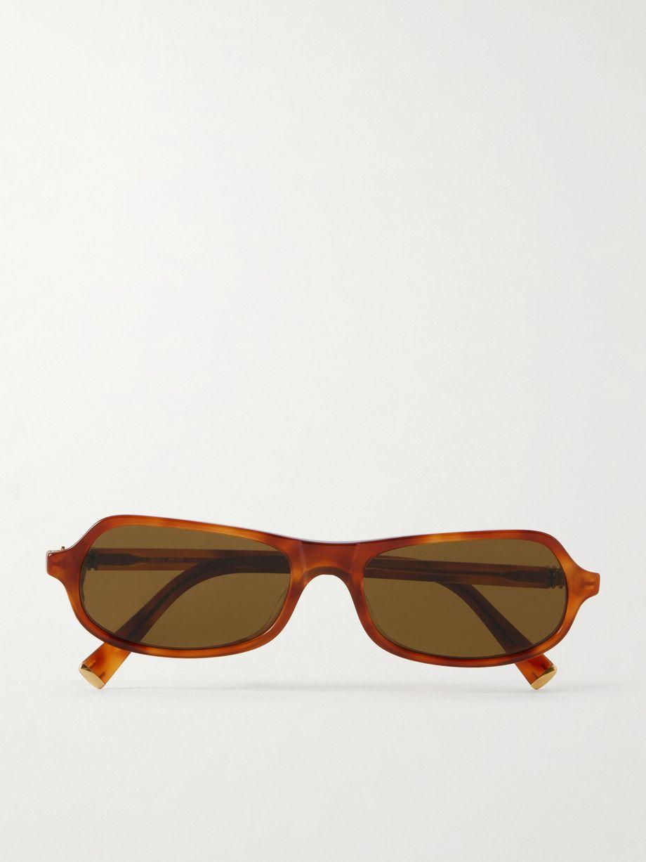 Round-frame acetate sunglasses by MIU MIU