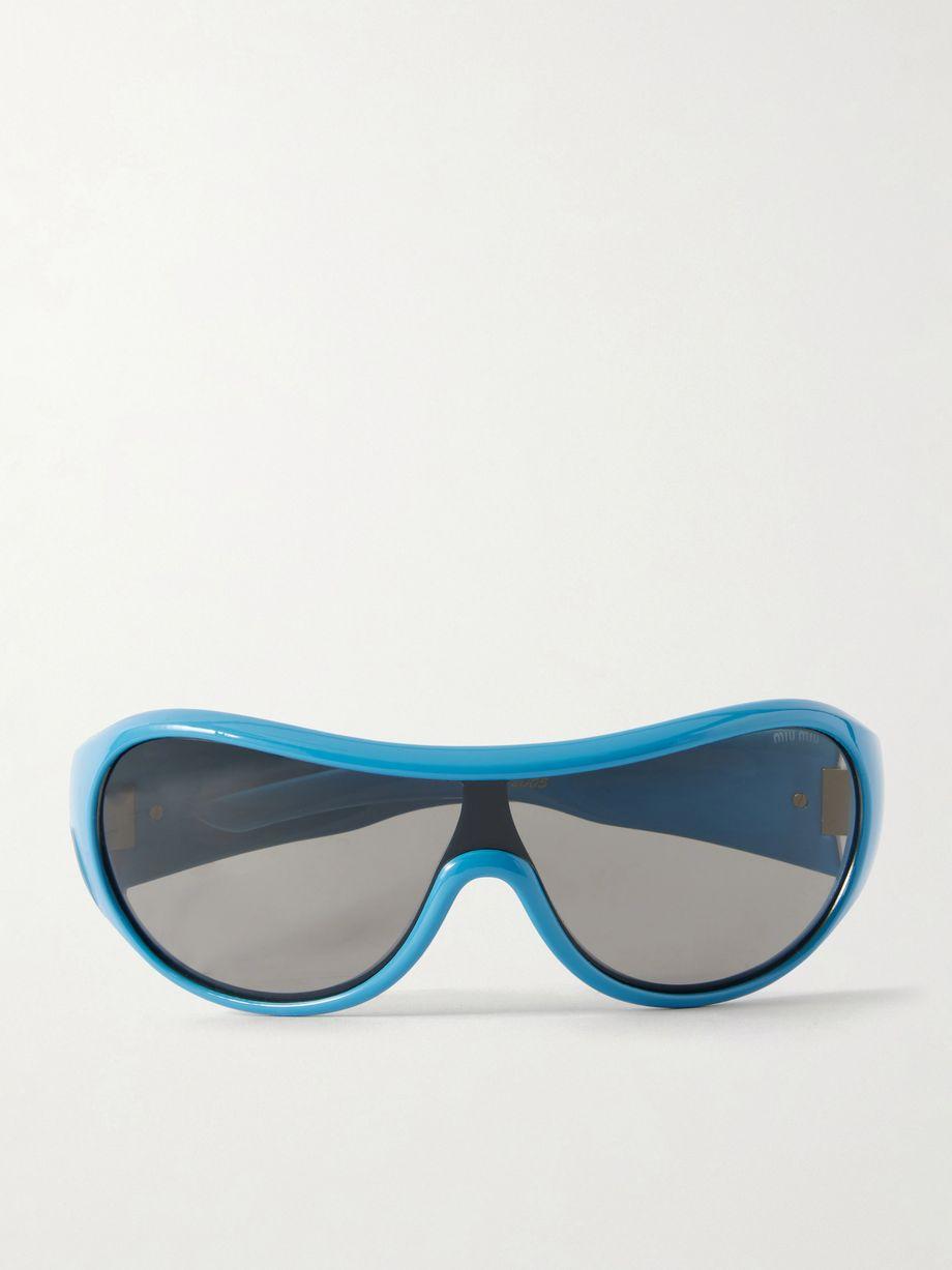 Rounded-Frame Acetate Sunglasses by MIU MIU