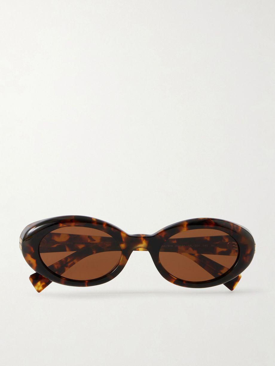 Rounded-frame acetate sunglasses by MIU MIU