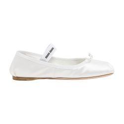 Satin ballerinas by MIU MIU