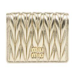 Small quilted nappa leather wallet by MIU MIU