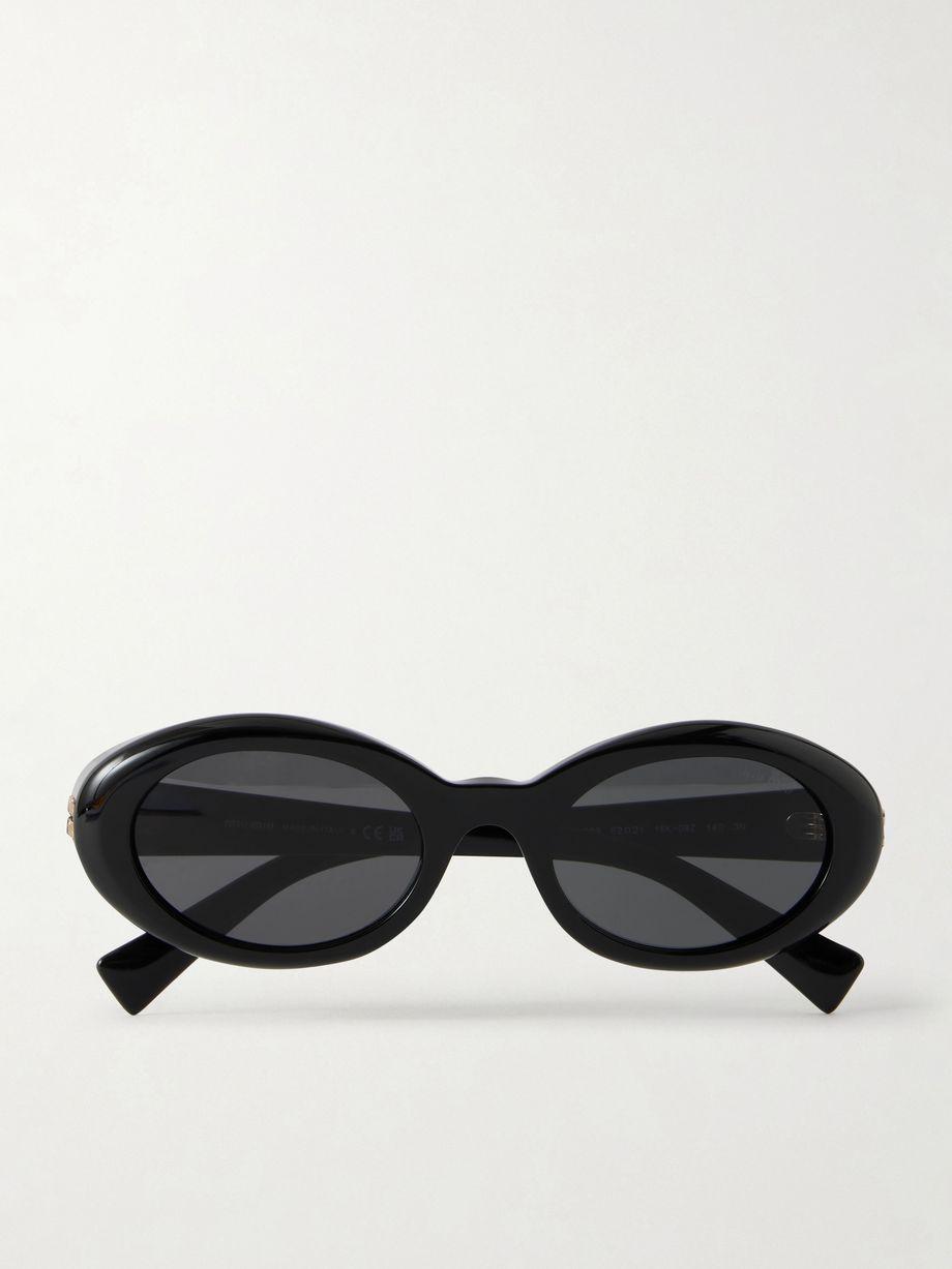 Square-frame acetate sunglasses by MIU MIU