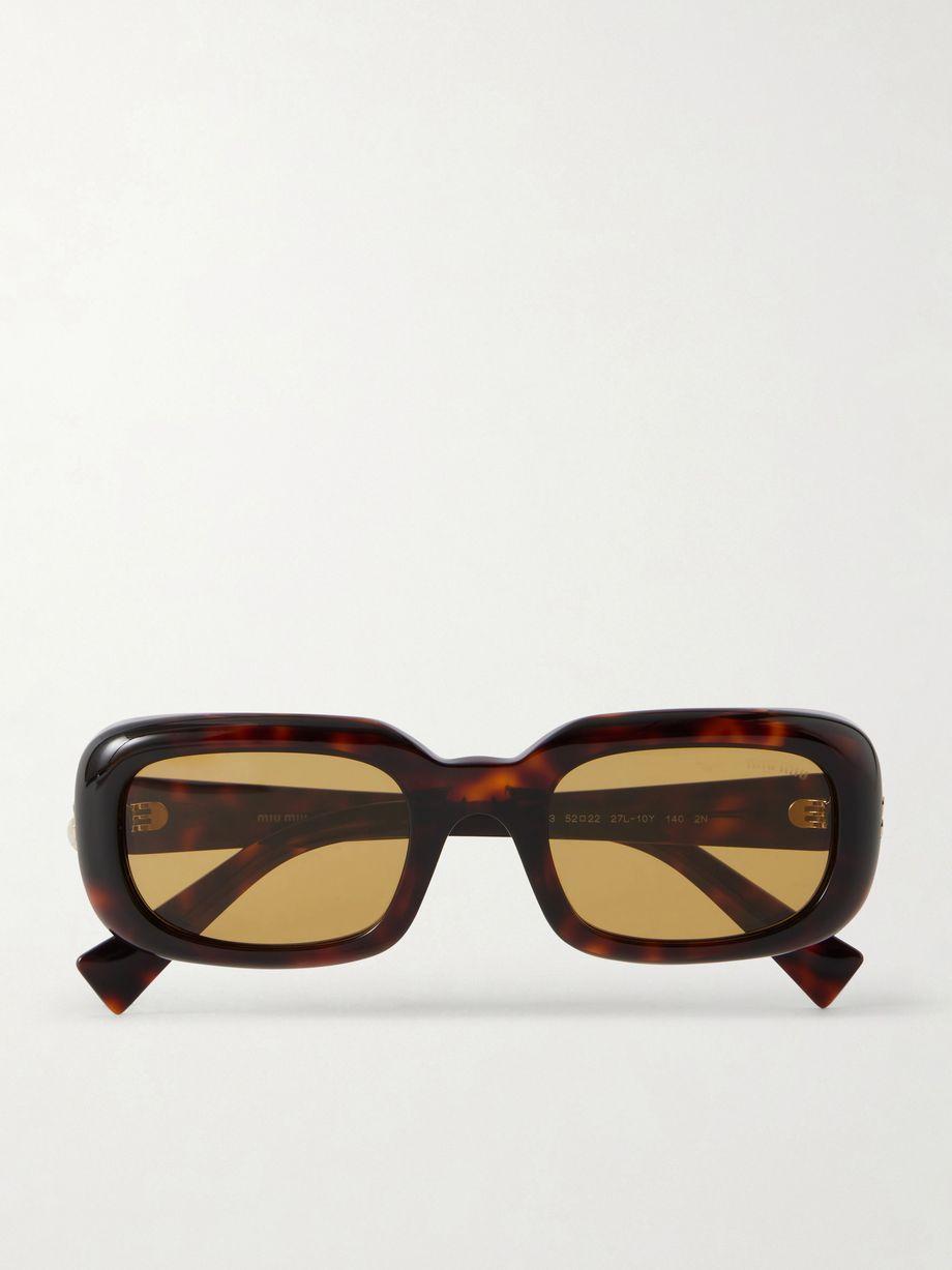 Square-frame acetate sunglasses by MIU MIU