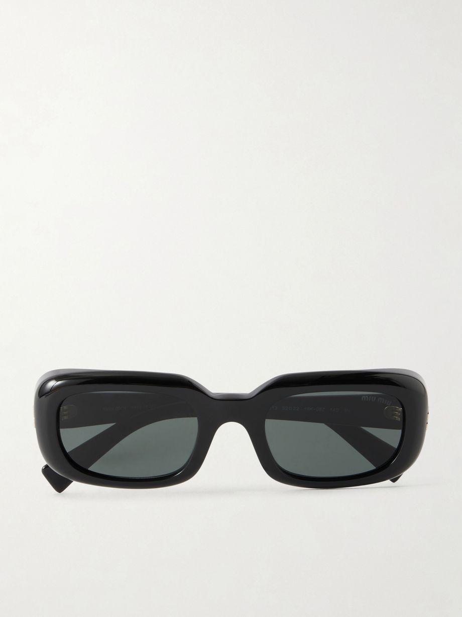 Square-frame acetate sunglasses by MIU MIU