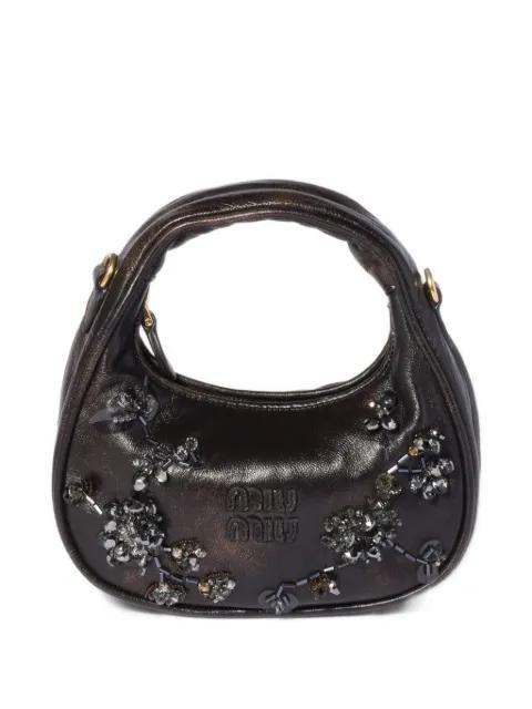 Wander embroidered mini-bag by MIU MIU