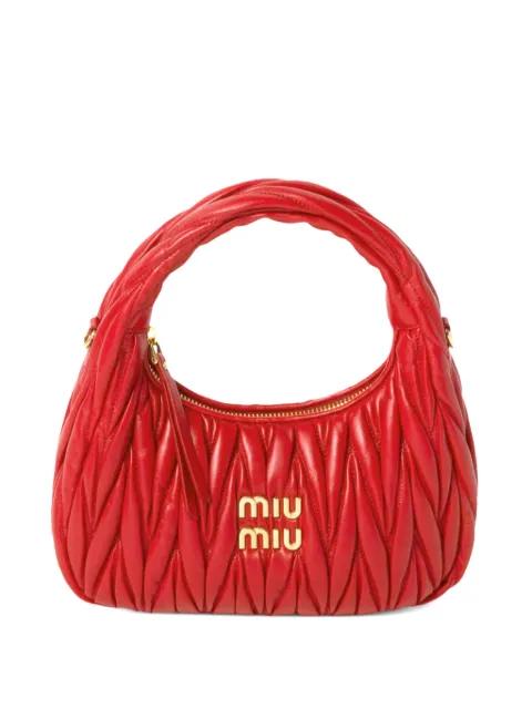 Wander matelassé nappa leather bag by MIU MIU