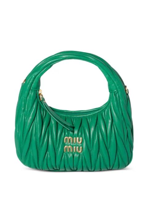 Wander matelassé nappa-leather bag by MIU MIU