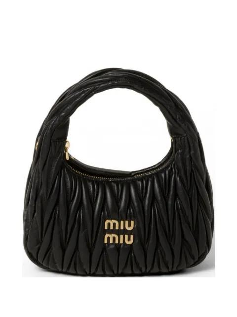 Wander matelassé nappa leather tote bag by MIU MIU