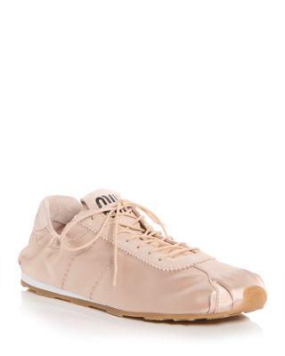 Women's Plume Satin Sneakers by MIU MIU