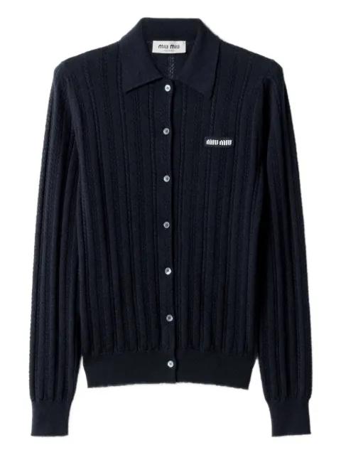 buttoned cashmere cardigan by MIU MIU